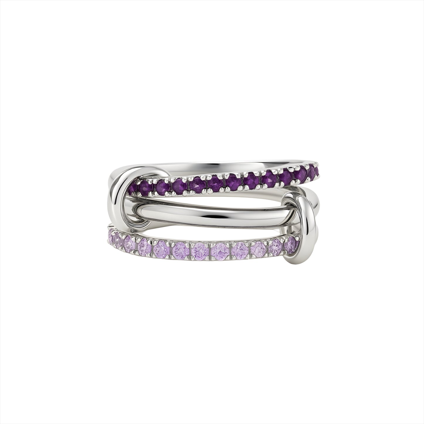 Iris Ring Silver Violet