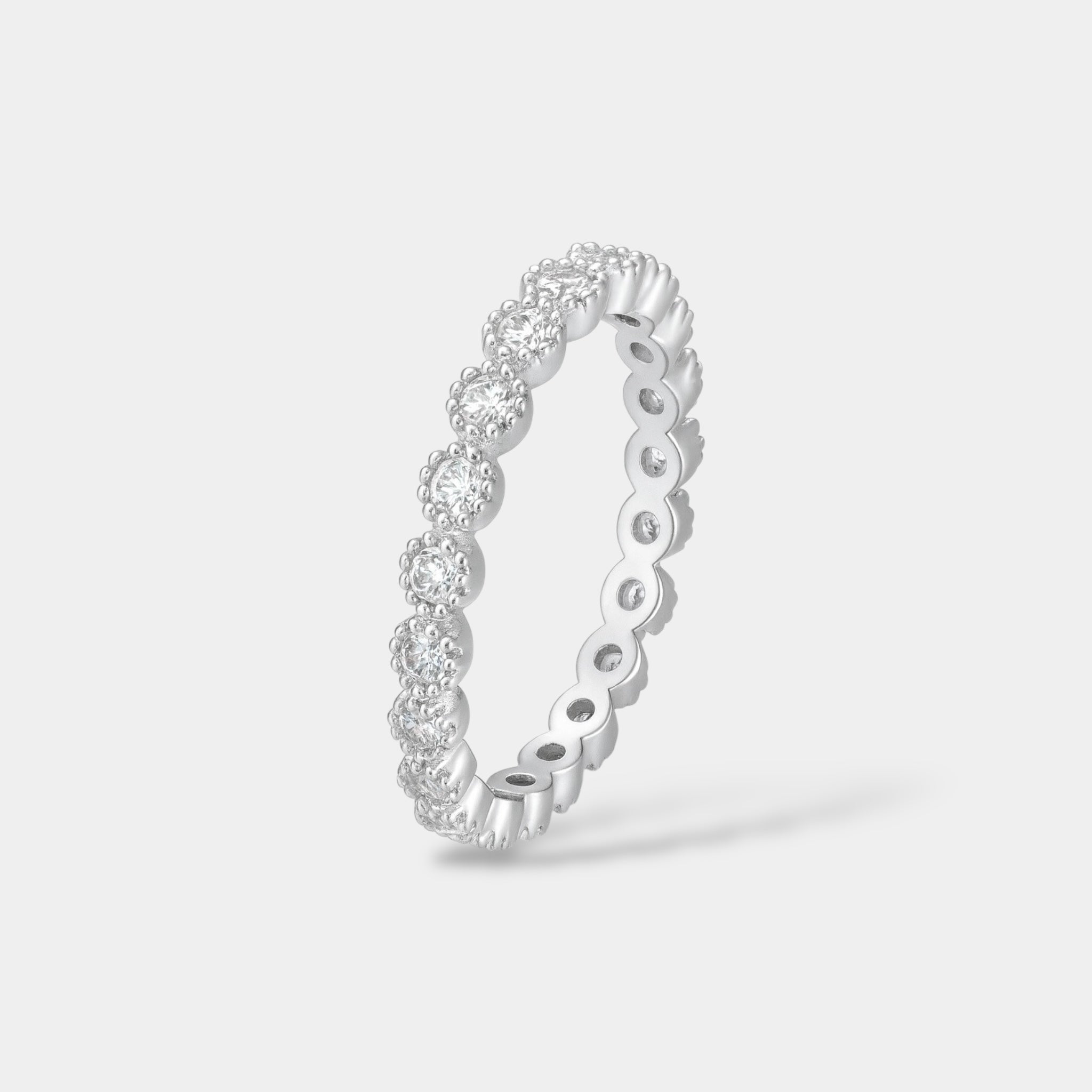 Iced Bubble Ring Silver