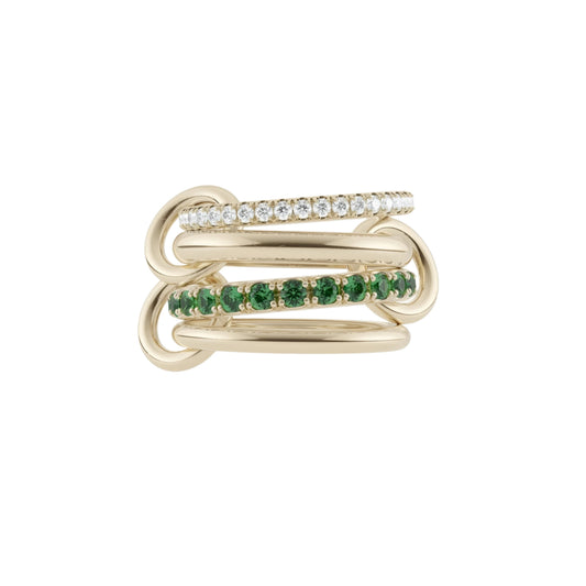 Iris Ring Gold and Green