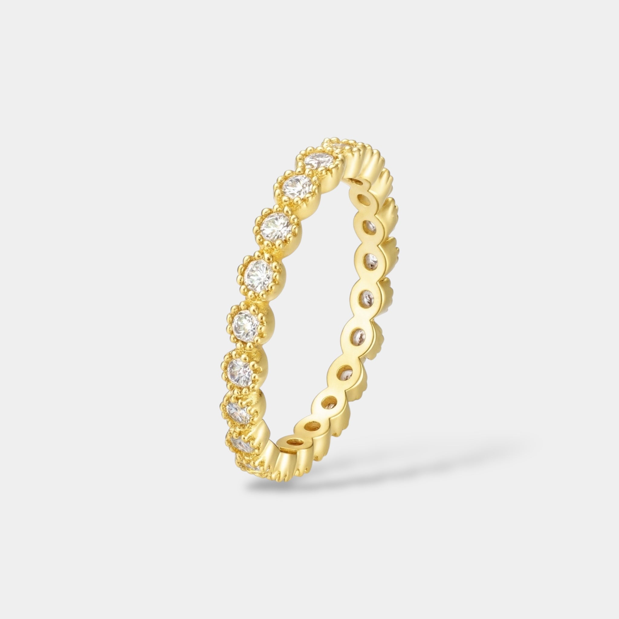 Iced Bubble Ring Gold